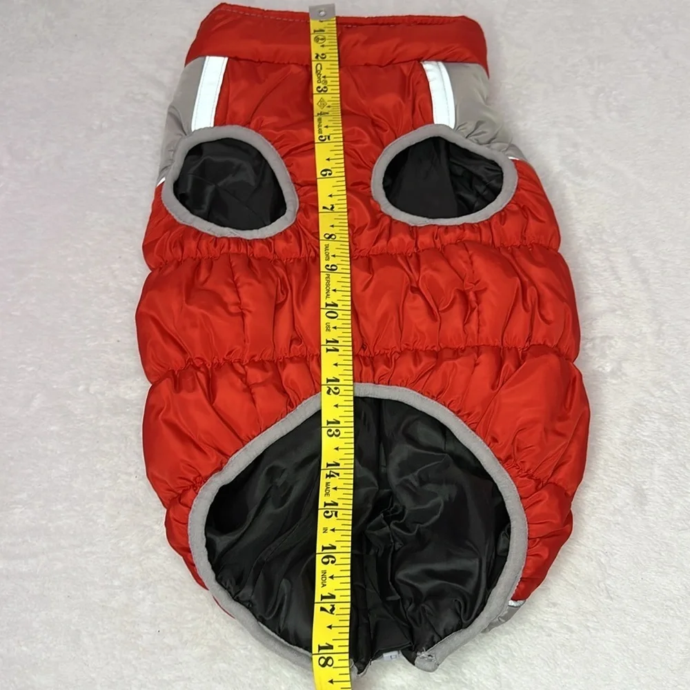 Winter Dog Coat 2XL Red and Gray